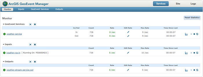Monitor page in Monitor page in